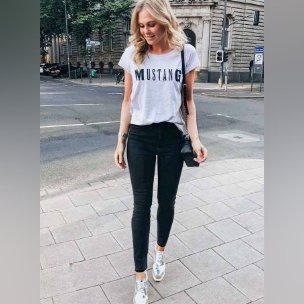 L'AGENCE Charcoal Skinny Jeans with Faded Look